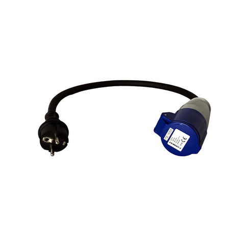 Adapterkabel Schuko-Stecker auf /CEE-Kupplung , 40cm lang